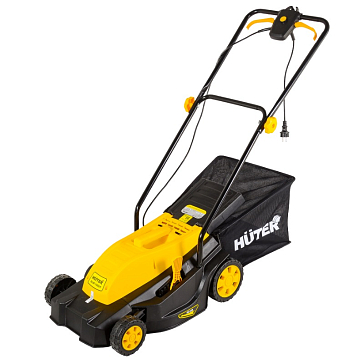 Изображение товара Электрическая газонокосилка Huter ELM-1800T 42 см, 1.8 кВт, текстильный травосборник