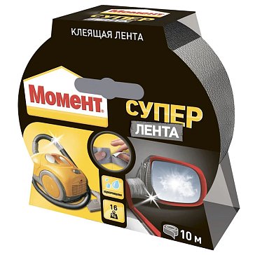 Изображение товара Лента клеящая Момент Супер 1760304, на единичном блистере, 10 м, серебро