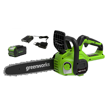 Изображение товара Цепная пила Greenworks Gen II 40В с аккумулятором 4Ач и зарядным устройством