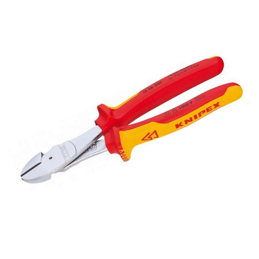 Кусачки боковые особой мощности KNIPEX, хромированные, 200 mm, KN-7406200 в Муроме