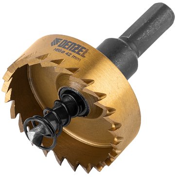 Изображение товара Коронка по металлу Denzel 724114 42 мм HSS нитридтитановое покрытие