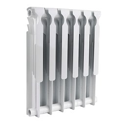 Радиатор биметаллический узкий Rommer Optima BM 500 (6 секций, боковое подключение трубы)