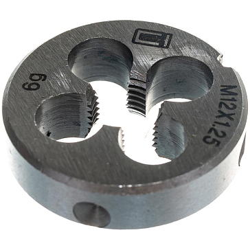 Изображение товара Плашка Сибртех 77030 для нарезки резьбы М12 шаг 1.25 мм