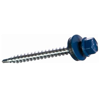 Изображение товара Саморез кровельный Starfix SMP2-51617-30, 4.8х70 мм цинк, шайба с прокл., PT1, RAL 5005 (30 шт в пласт. конт.)