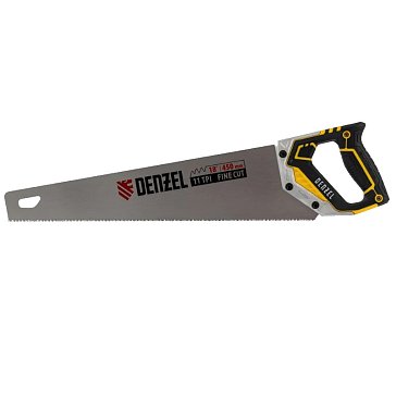 Изображение товара Ножовка по дереву Denzel 24141, 450 мм, 11 TPI, зуб 3D, металлопластиковая рукоятка