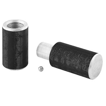 Изображение товара Петля гаражная Сибртех 92001, 4 шт, сталь, черная, диаметр 14 мм