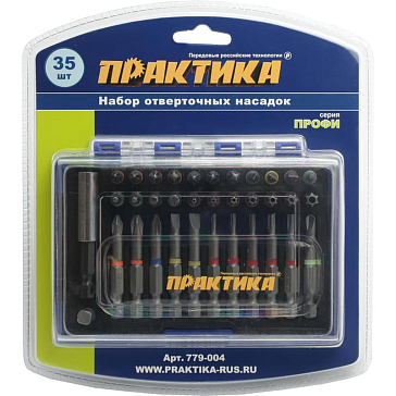 Изображение товара Набор бит Практика Профи 779-004 (длина 25/50 мм)
