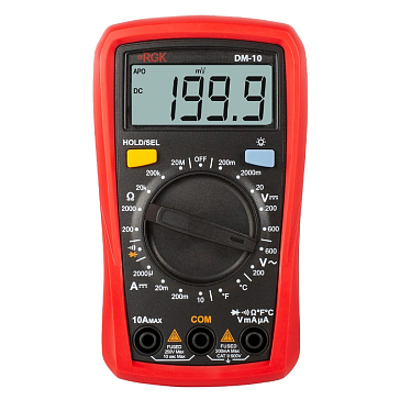 Изображение товара Цифровой мультиметр RGK DM-10 779623, с поверкой