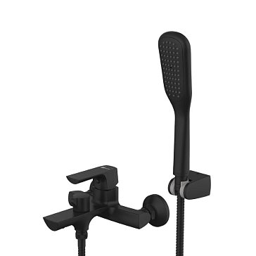Изображение товара Смеситель для ванны Lemark Ursus LM7214BL черный короткий излив