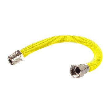 Изображение товара Подводка-сильфон Зубр 51007-G/S-030-060 для газа, растяжная, нержавеющая сталь, г/ш 1/2" - 0,3-0,6м 