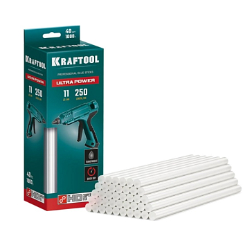 Изображение товара Клеевые стержни прозрачные Kraftool Ultra Power 06848-40 (11х250 мм, 40 шт.)