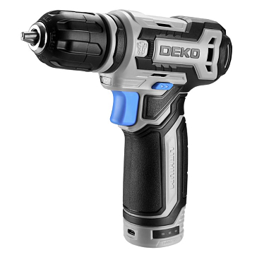 Изображение товара Аккумуляторная дрель шуруповерт Deko ZKCD12FU-Li 12 В 3 скорости подсветка