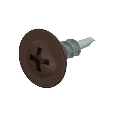 Изображение товара Саморез Starfix SMP1-28895-150, 4.2х19 мм, с прессшайбой, цинк, со сверлом, RAL 8017, 150 шт.