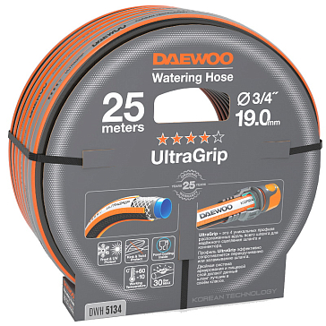 Изображение товара Шланг Daewoo UltraGrip DWH5134, диаметром 3/4", 19мм, длина 25 метров