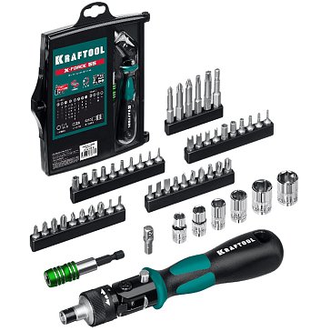 Изображение товара Набор реверсивных отверток Kraftool XForce-55 55 насадок для универсальной работы