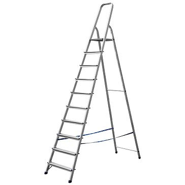 Изображение товара Лестница-стремянка Сибин 38801-10 алюминиевая, 10 ступеней, 208 см 