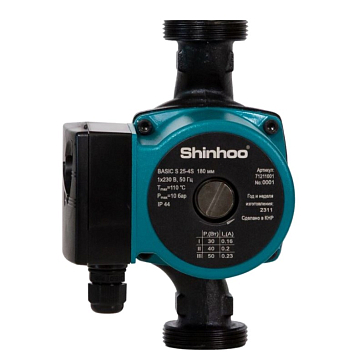 Изображение товара Насос циркуляционный с гайками Shinhoo BASIC S 32-4S 180