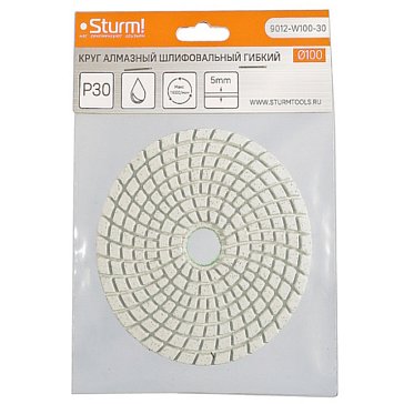 Изображение товара Круг шлифовальный гибкий Sturm 9012-W100-30