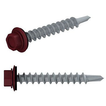 Изображение товара Саморез кровельный Starfix SMP2-32226-30 4.8х70 мм цинк с шайбой и прокладкой 30 шт