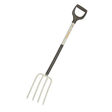 Изображение товара Садовые вилы Fiskars White 1070715 с 4 зубьями стальной черенок Финляндия