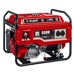 Генератор бензиновый Зубр СБ-5500Е, 5500 Вт, с электростартером