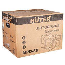 Бензиновая мотопомпа Huter MPD-80 OHV 70/11/4 для дренажа вод из канализации (допустимый диаметр частиц 5мм)