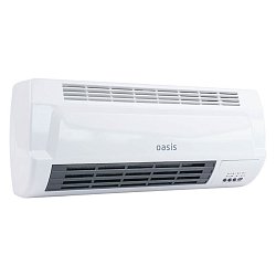 Настенный тепловентилятор керамический Oasis NTB-20 (мощность 2000 вт, вес 1.7 кг, таймер отключения)