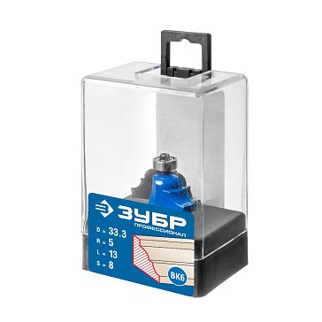 Изображение товара Фреза кромочная калевочная №4 Зубр Профессионал 33.3x13 мм радиус 5 мм