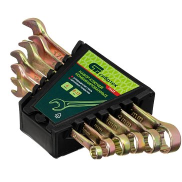 Изображение товара Набор ключей комбинированных Сибртех 15437, 8-17 мм. 6 шт.