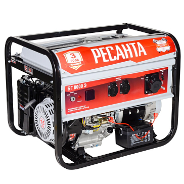 Изображение товара Бензиновый электрогенератор Ресанта БГ 8000 Э