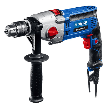 Изображение товара Ударная дрель Зубр ДУ-П850-2 ЭРМК с кейсом 850 Вт профессиональный инструмент