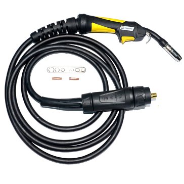 Изображение товара Горелка сварочная Hugong MIG/MAG HG15-180А-4м, MIG Torch HG15-4m 032158, с газовым охлаждением