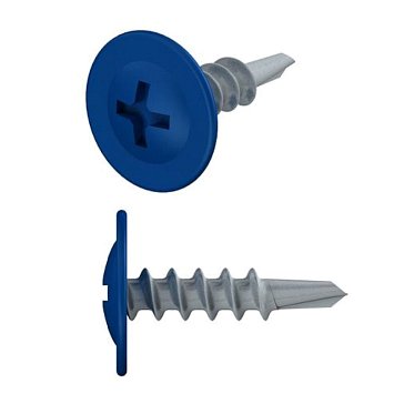 Изображение товара Саморез Starfix SMP1-79696-150 16 мм с прессшайбой цинк задней синей упаковкой