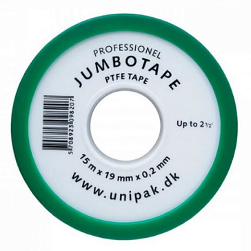 Изображение товара Фум лента для гидроизоляции Jumbotape, 15 м, 19x0,2 мм