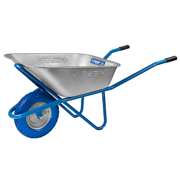 Изображение товара Строительная тачка Зубр Профессионал 39903_z01 110 л грузоподъемность 220 кг