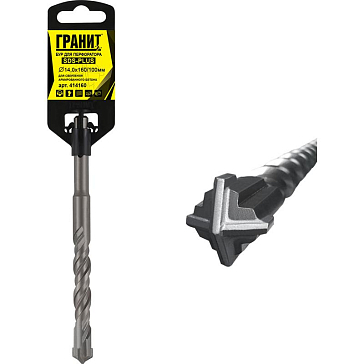Изображение товара Бур Гранит Quadro-X 414160 SDS-Plus диаметр 14 мм для бетона и кирпича