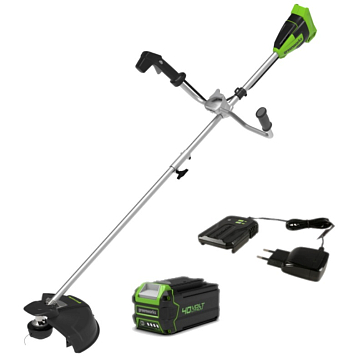 Изображение товара Аккумуляторный триммер Greenworks GD40BCB 40В 5Ач низкий уровень шума