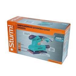 Вибрационная шлифмашина Sturm! OS8025, 250 Вт, 12000об/мин, 90х187мм, подключение пылесоса