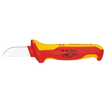 Изображение товара Кабельный нож Knipex KN-9852 1000V с электроизоляцией VDE, 190 мм