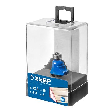 Изображение товара Фреза калевочная кромочная Зубр Профессионал 42.8x19 мм радиус 6.3