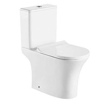Изображение товара Напольный безободковый унитаз Azario FRETTA ROUND AZ-7121 белый, Италия