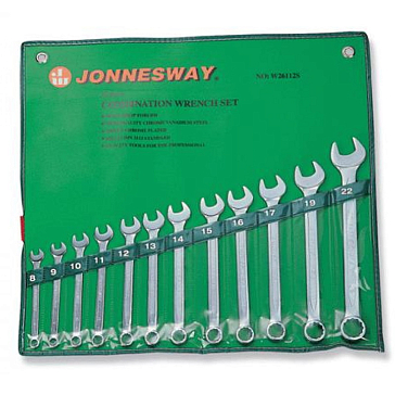 Изображение товара Набор комбинированных ключей Jonnesway W26112S 12 предметов 8-22 мм