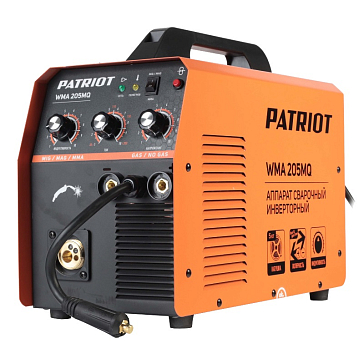 Изображение товара Полуавтомат сварочный инверторный Patriot WMA 205MQ 605302155 для MIG/MAG и MMA