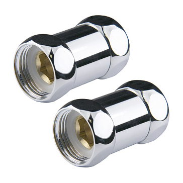 Изображение товара Прямое соединение для полотенцесушителя Point PN00001 1"х1" г/г, хром (пара)