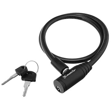 Изображение товара Замок тросовый универсальный Matrix 91830 8x650мм влагозащищенный уличный