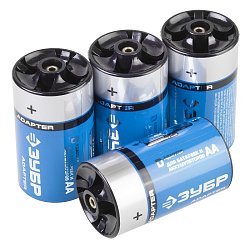 Адаптер Зубр 59278-4D для Ni-Mh аккумуляторов АА, "D" из "АА", 4 шт.