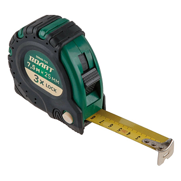 Изображение товара Рулетка обрезиненная Волат 20040-725 7.5 м 25 мм с автоматическим возвратом