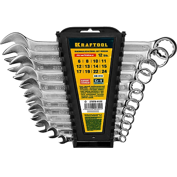 Изображение товара Набор комбинированных ключей Kraftool EXPERT 27079-H12C 12 шт хромованадиевая сталь