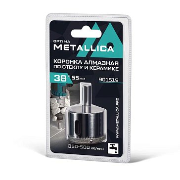 Изображение товара Коронка алмазная Metallica Optima 901519 для стекла и плитки