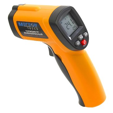 Изображение товара Бесконтактный термометр Мегеон 16550 с диапазоном -50 до 550°C, лазерный, цифровой